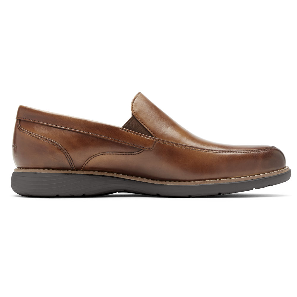 Rockport Mens Loafers Brown - Garett Venetian - UK 596-LJETDY